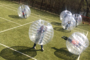 Bubble voetbal bij Bubble kinderfeestje